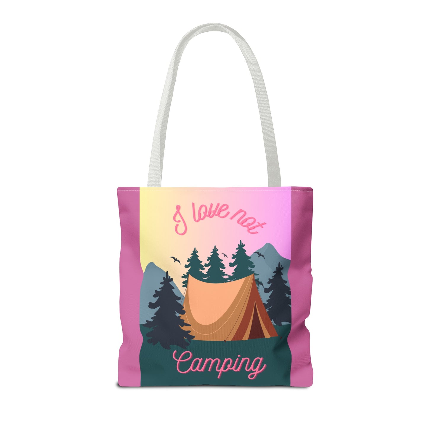 I love not camping tote bag 16"