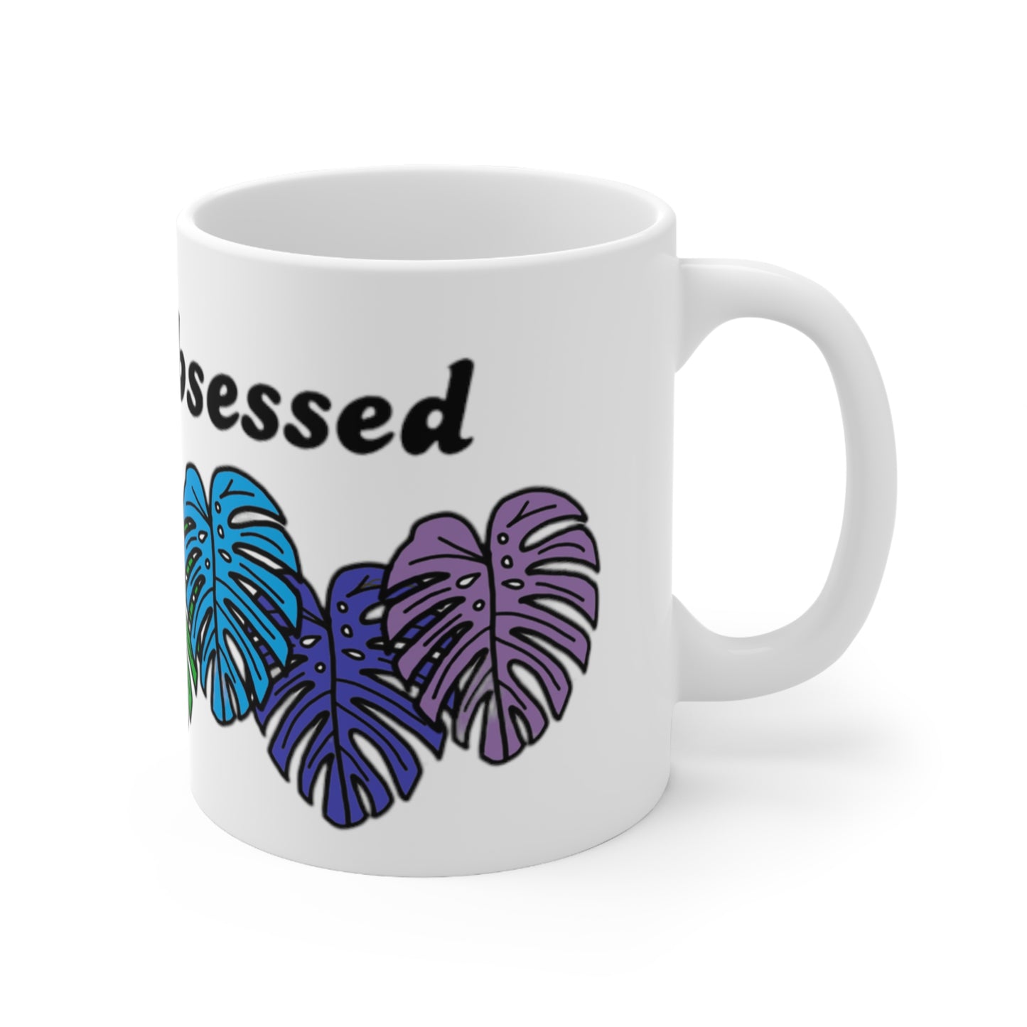 Plant Obsessed Colourful Monstera Design Coffee Mug