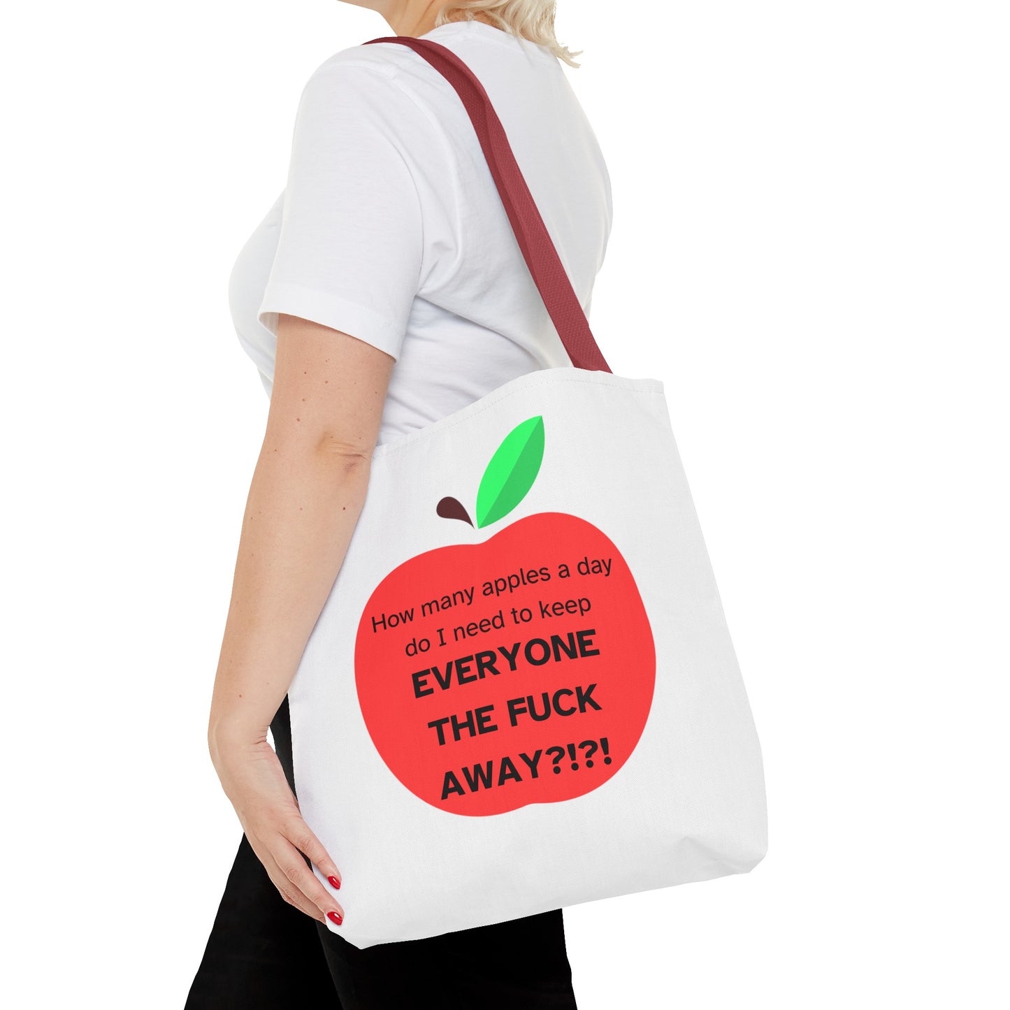 How Many Apples A Day?!? Tote Bag 16"