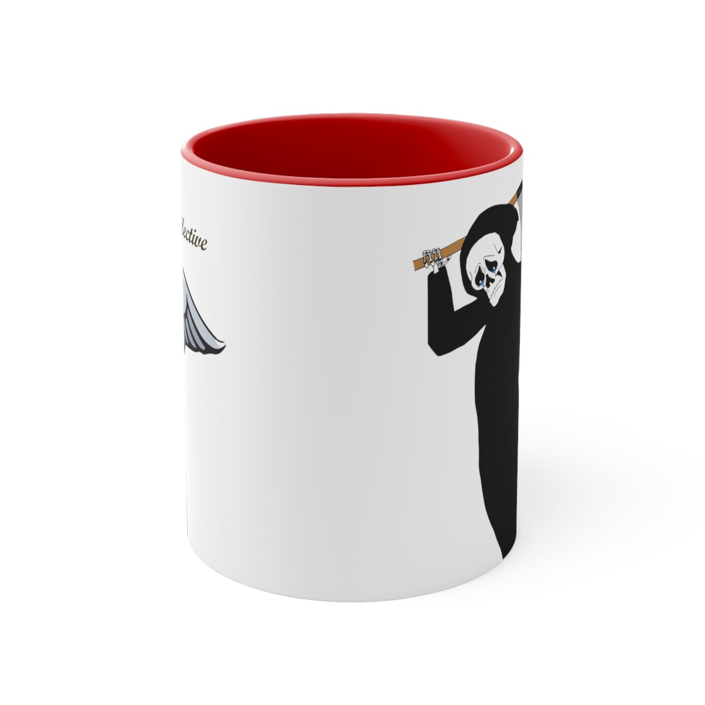 Better luck next time! Open heart surgery. Grim Reaper. Zipper scar. Red Accent Coffee Mug