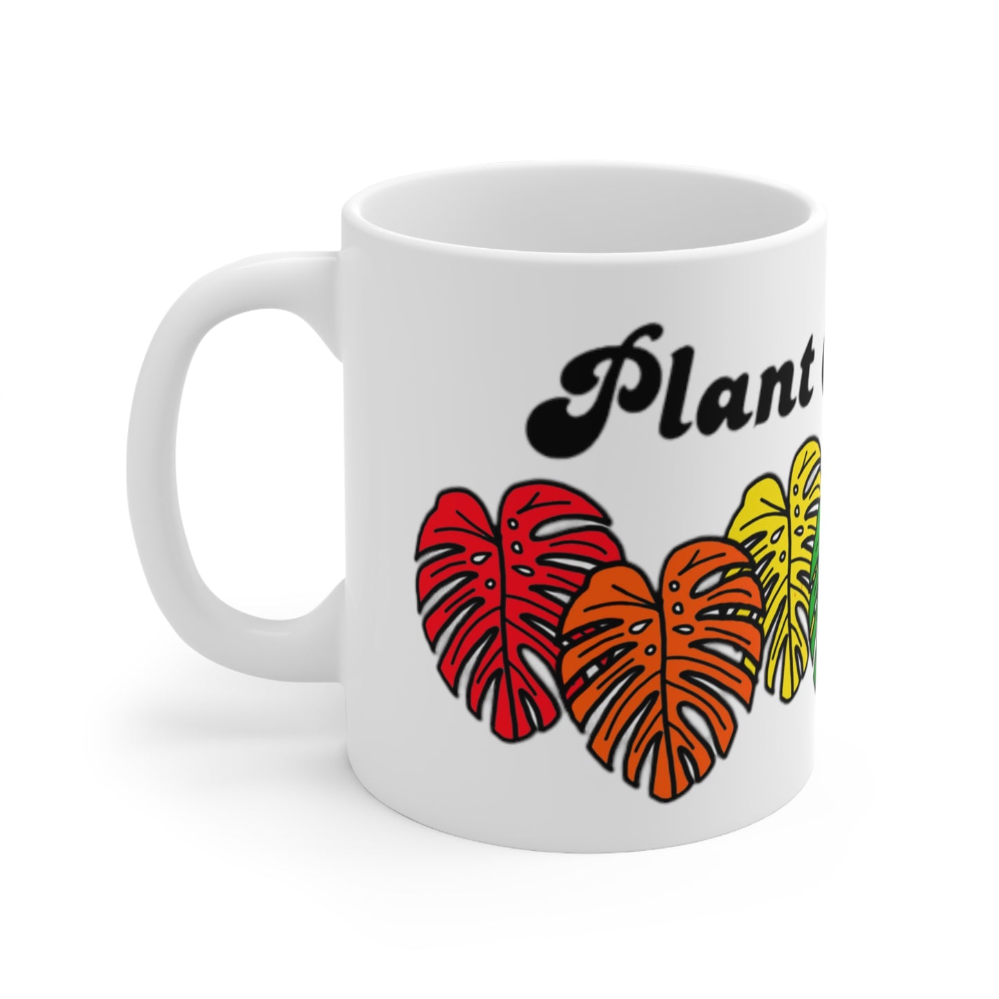 Plant Obsessed Colourful Monstera Design Coffee Mug