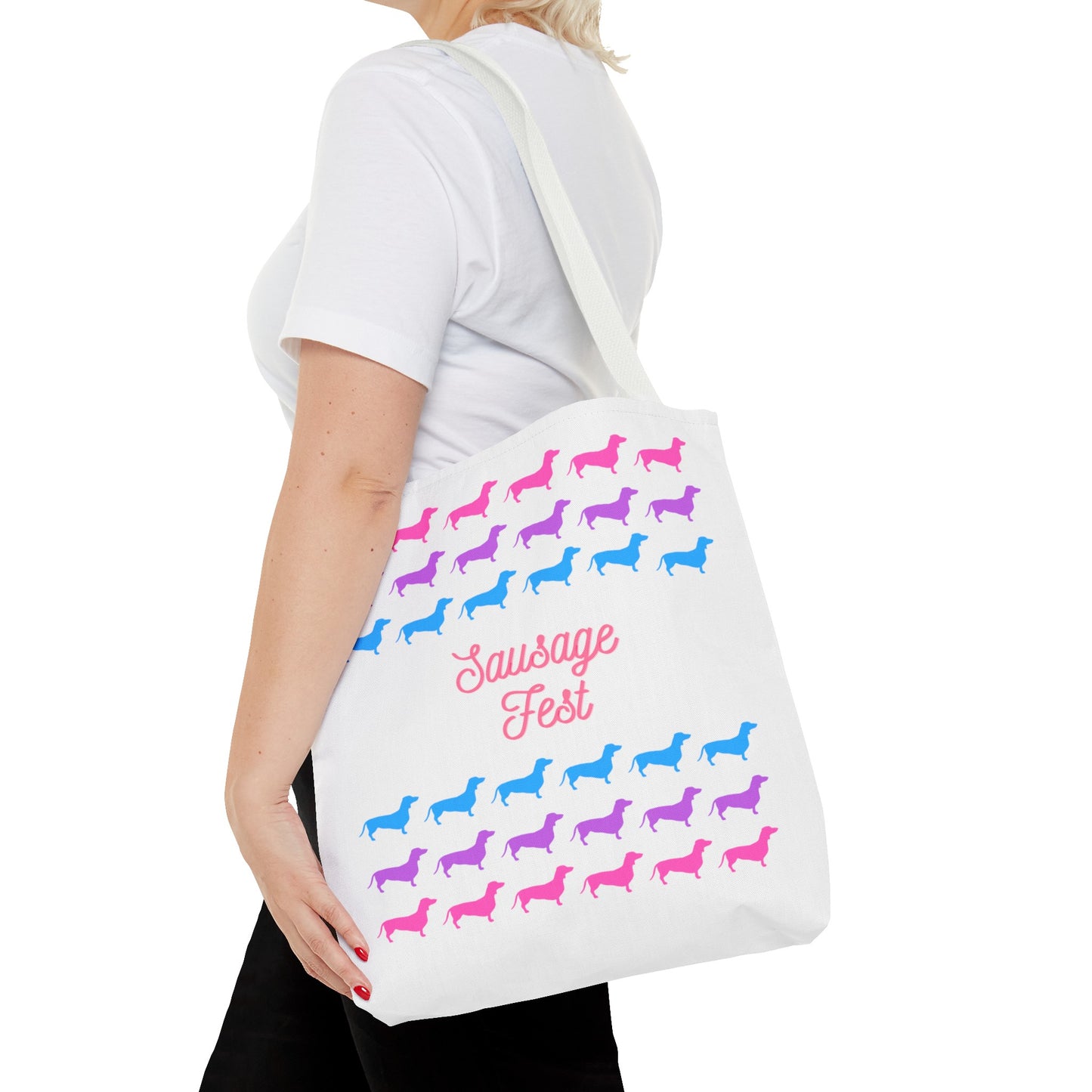 Sausage Fest Dachshund Tote Bag 16"