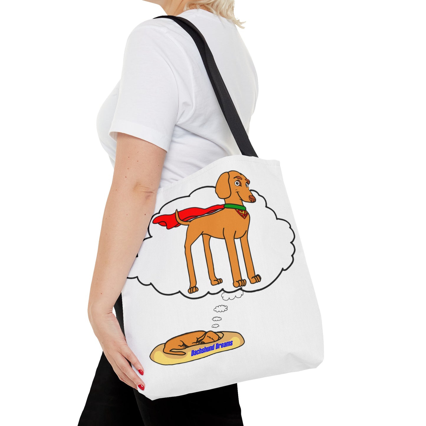 Dachshund Dreaming - Dream Big! 16" Tote Bag