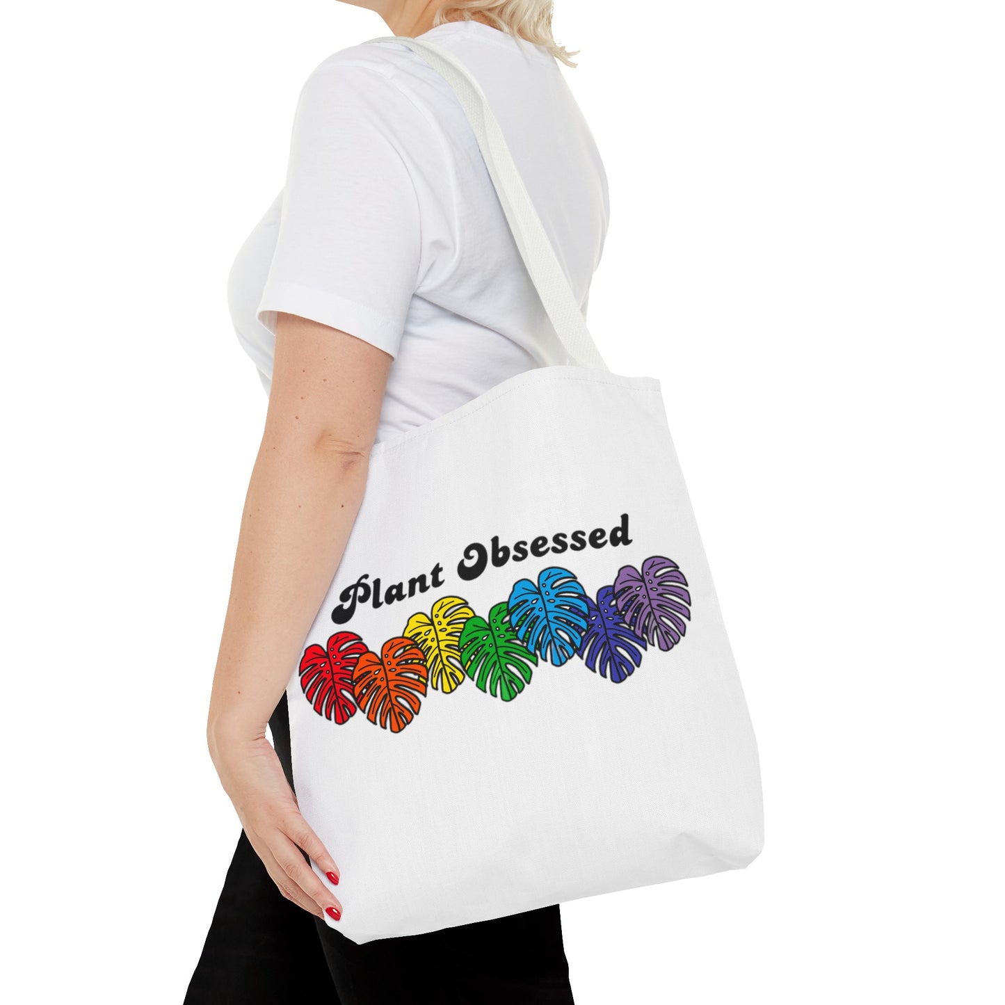 Plant Obsessed Colourful Monstera Tote Bag 16"